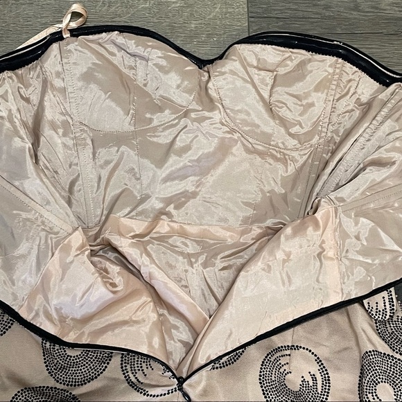 BCBG Maxazria Strapless Woven Silk Cameo Black Dress Size 4 100% Silk NWT $300 - Picture 8 of 10